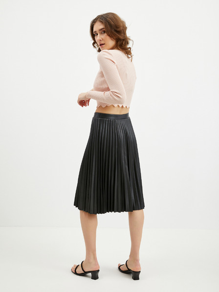 Orsay Crna ženska plisirana suknja od umjetne kože ORSAY