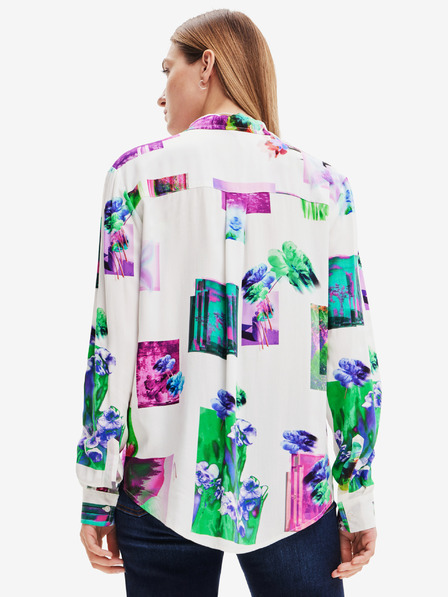 Desigual Desigual Trieste zeleno bijela ženska košulja s uzorkom