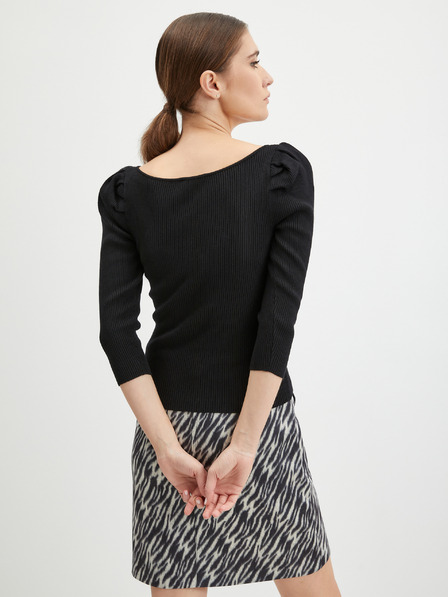 Orsay Crni ženski rebrasti pulover ORSAY