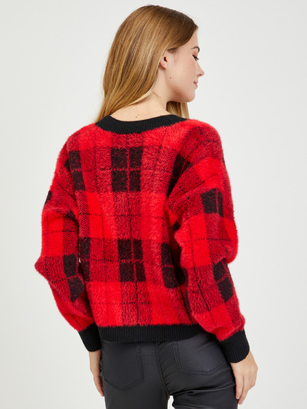 Orsay Crno-crvena ženska vesta na kockice ORSAY