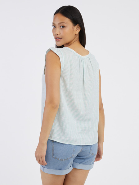 CAMAIEU Svijetlo zelena lanena bluza CAMAIEU