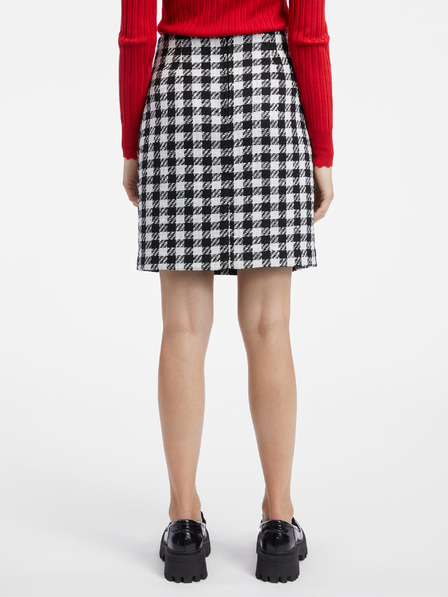 Orsay Bijelo-crna ženska suknja na kockice ORSAY