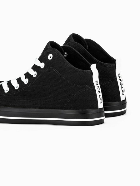 Ombre Clothing Crne muške gležnjače T304