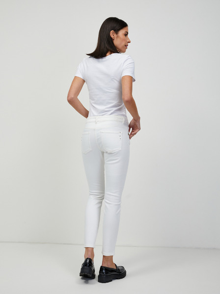 Orsay Bijele skraćene skinny fit traperice ORSAY