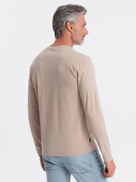 Ombre Clothing Bež muška osnovna majica Ombre Clothing