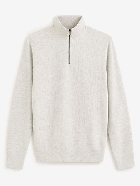Celio Svijetlo sivi muški basic džemper Celio Celim