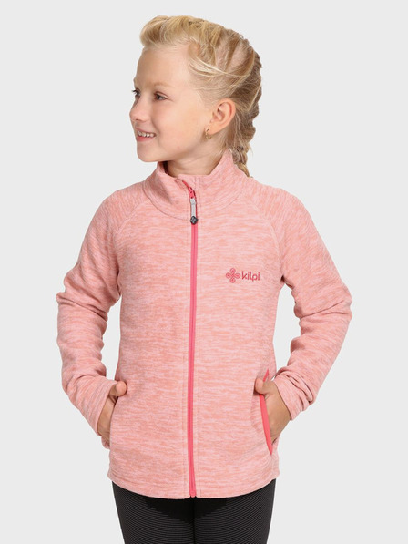 Kilpi Kilpi ALACANT ružičasta majica od flisa za djevojčice s patentnim zatvaračem