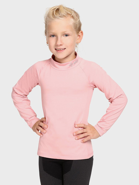 Kilpi Svijetlo ružičasta termo majica kratkih rukava za djevojčice s podignutim ovratnikom KILPI WILLIE