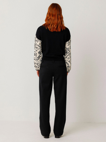 SKFK SKFK krem-crni ženski džemper Aitza džemper