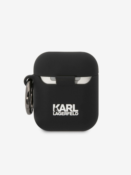 Karl Lagerfeld 3D Logo NFT Choupette Head Silikonska maska za Airpods 1/2 crna Karl Lagerfeld
