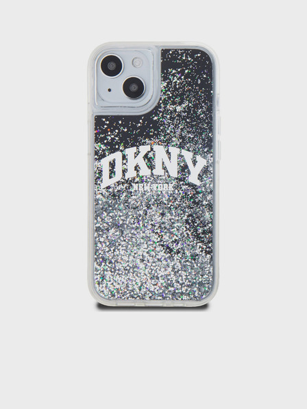 DKNY Stražnja maska s logotipom Liquid Glitter Arch za iPhone 11 crna DKNY