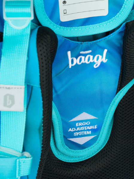 BAAGL Plava školska torba Ergo Baagl Butterfly