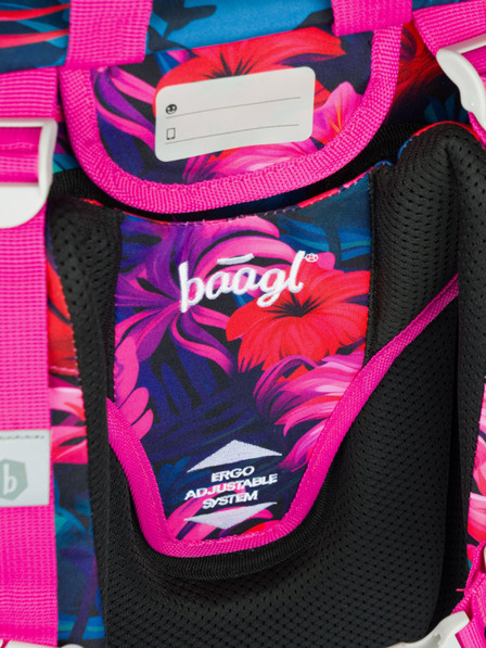 BAAGL Ružičasta školska torba Ergo Baagl Flamingos