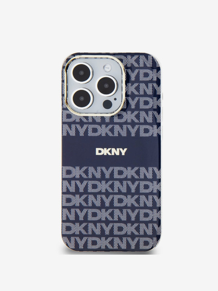 DKNY PC/TPU ponavljajući uzorak Tonal Stripe Magsafe stražnja maska za iPhone 15 Pro Max plava DKNY