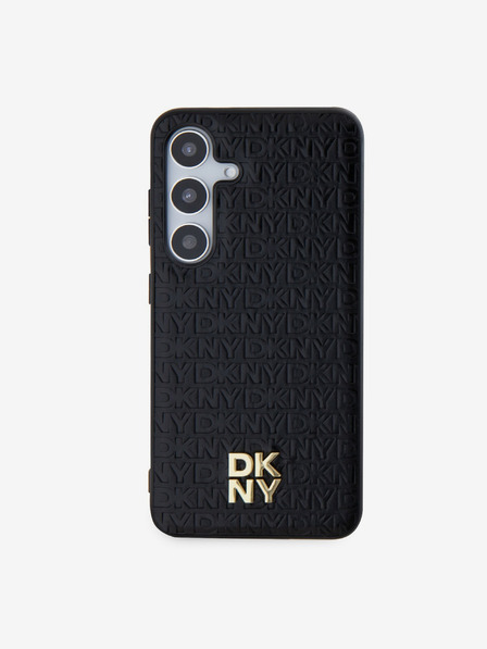 DKNY DKNY PU kožna ponovljena šara logotipa Magsafe stražnja maska za Samsung Galaxy S24+ crna