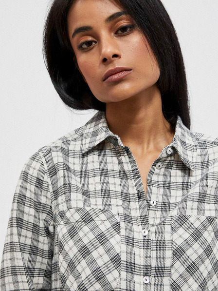 Moodo Crno-bijela Moodo ženska košulja na kockice