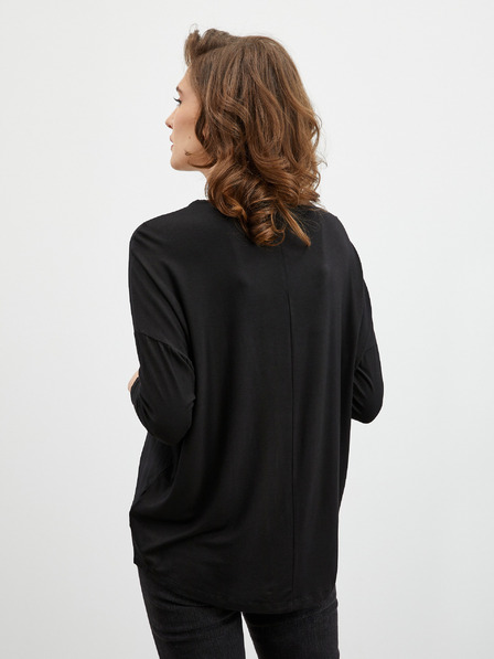 ZOOT.lab Crna ženska široka majica s printom ZOOT.lab Rozy