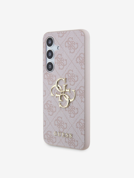Guess Guess PU 4G Metal Logo Stražnji poklopac za Samsung Galaxy S24 Pink