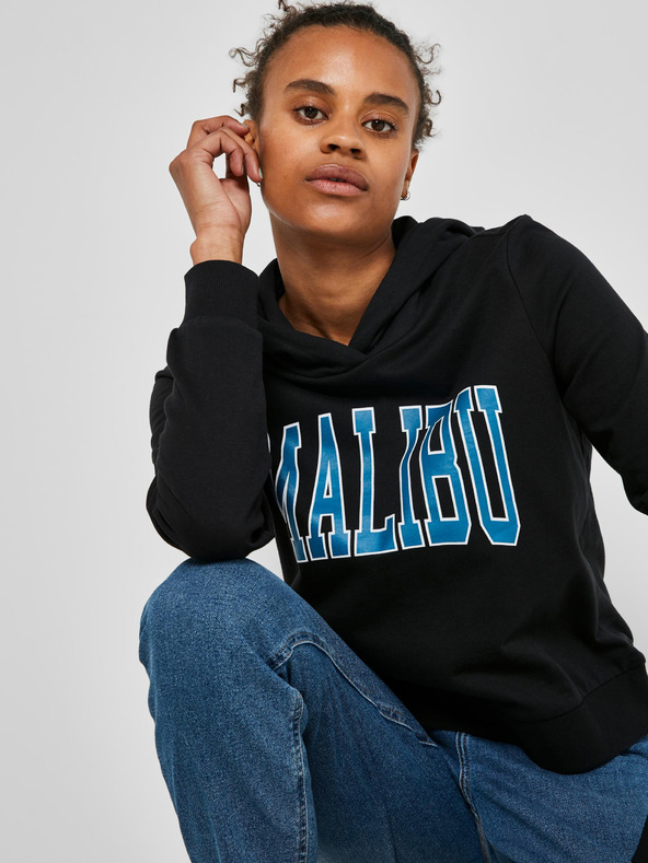 Noisy May Crna majica s kapuljačom Noisy May Fame