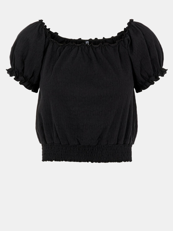 Pieces Pieces Leaf crna kratka bluza