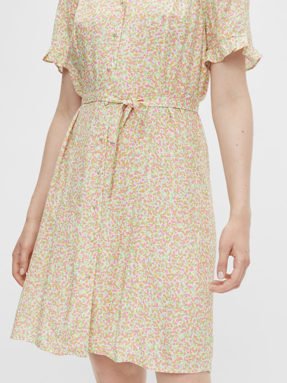 Pieces Pieces Timberly kremasta cvjetna haljina na vezanje