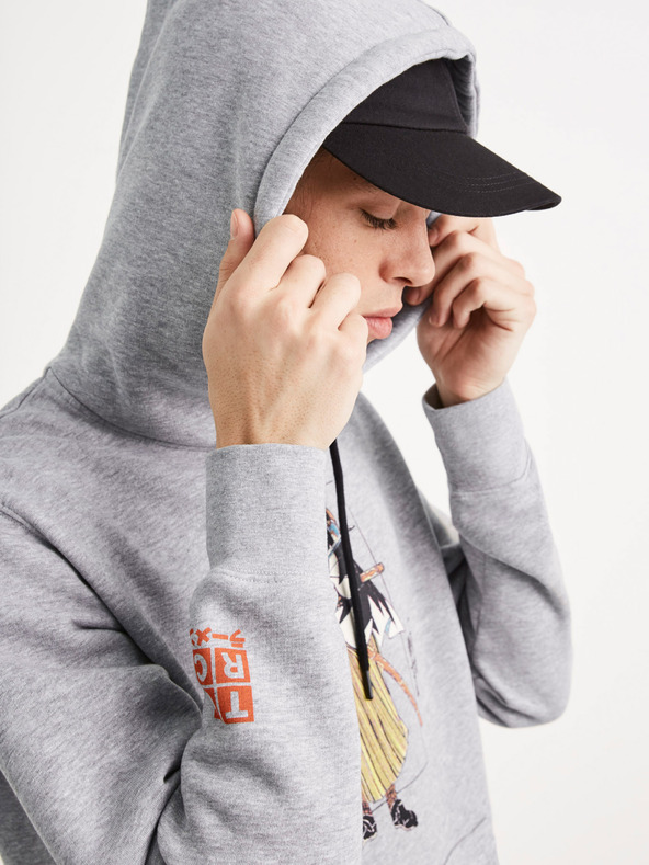 Celio Siva muška majica s printom Celio TORC