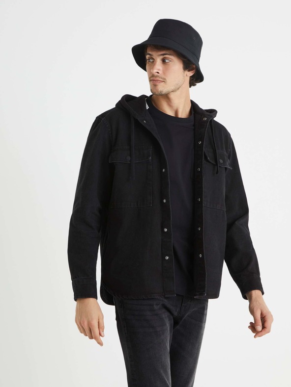 Celio Celio Bahooden muška crna traper košulja