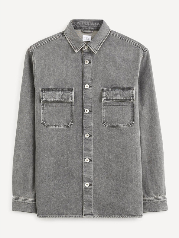 Celio Celio Battery siva muška traper košulja