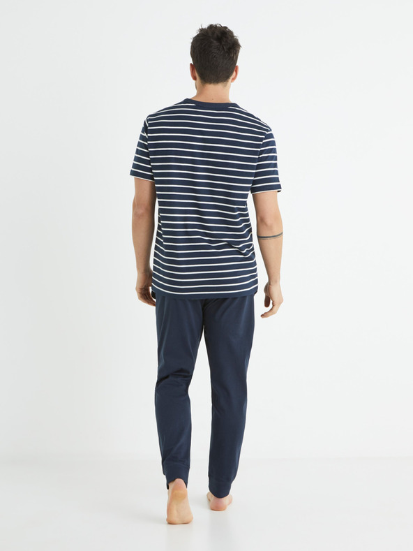 Celio Tamnoplava muška prugasta pidžama Celio Bisible
