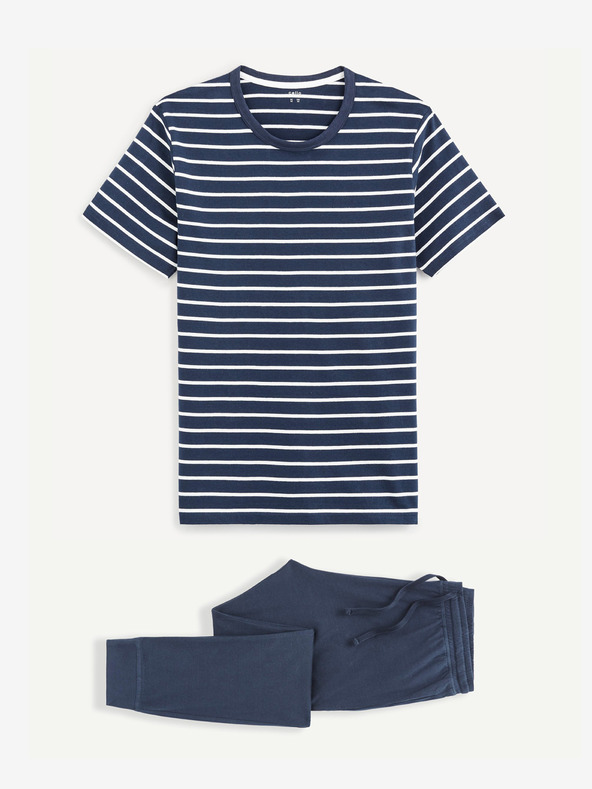 Celio Tamnoplava muška prugasta pidžama Celio Bisible