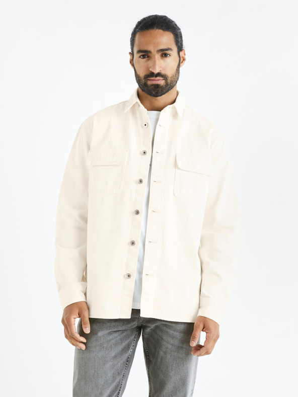 Celio Celio Battery bež muška traper košulja