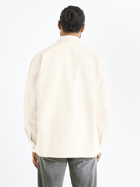 Celio Celio Battery bež muška traper košulja