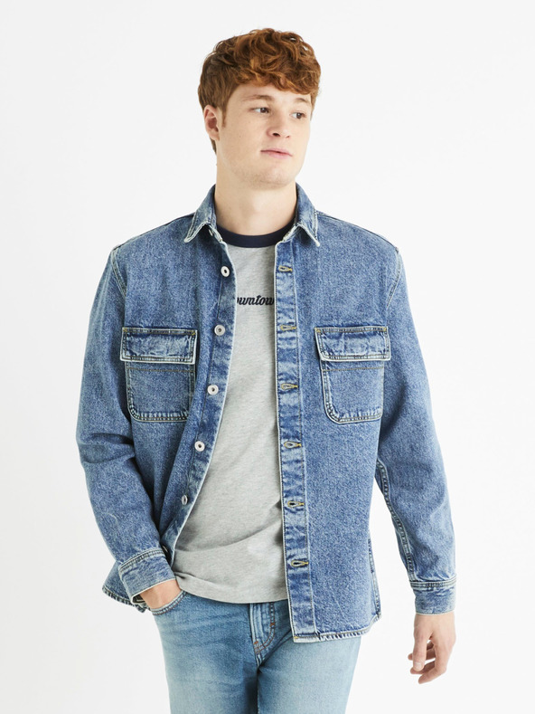 Celio Celio Battery plava muška traper košulja