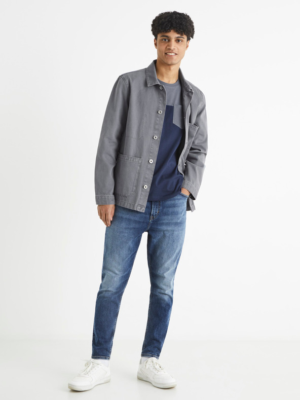 Celio Plava muška majica s džepom Celio Becolored