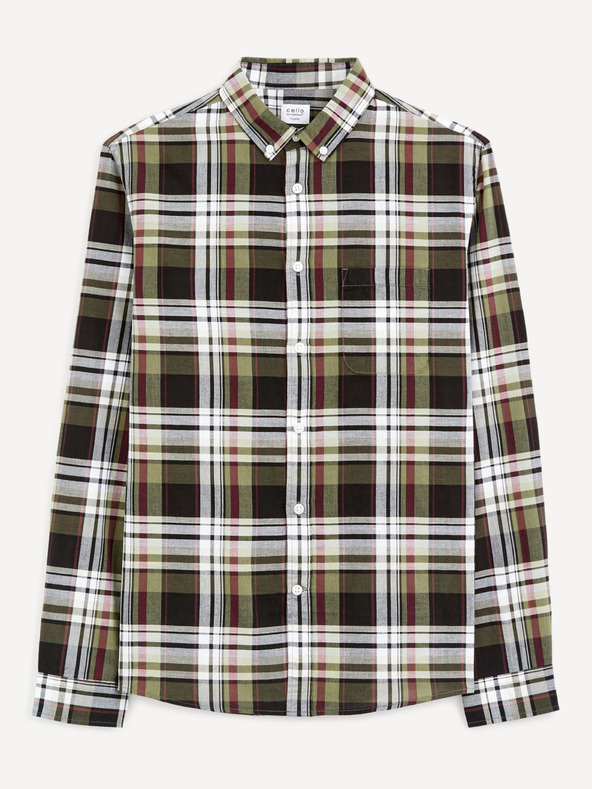 Celio Celio Bapop bijelo-crna kockasta muška košulja