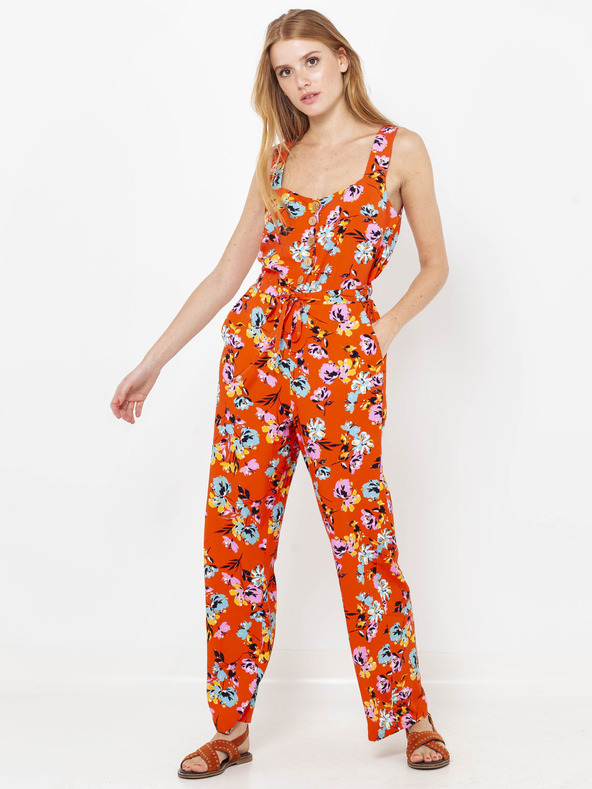CAMAIEU Kombinezon s narančastim cvjetovima CAMAIEU