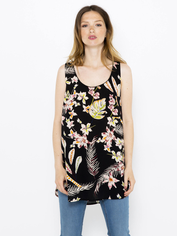 CAMAIEU Crni cvjetni top CAMAIEU