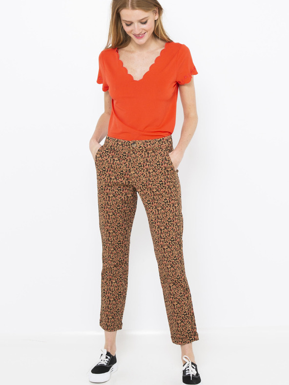 CAMAIEU Skraćene hlače s uzorkom cigle CAMAIEU