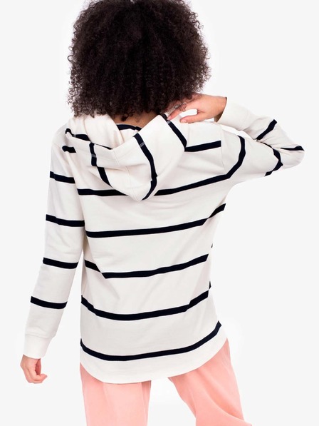 Brakeburn Brakeburn plavo-bijela ženska majica s kapuljačom na pruge