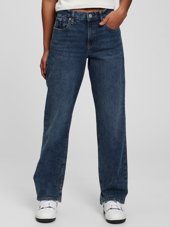 GAP Dječje traper hlačice mid rise '90s loose GAP