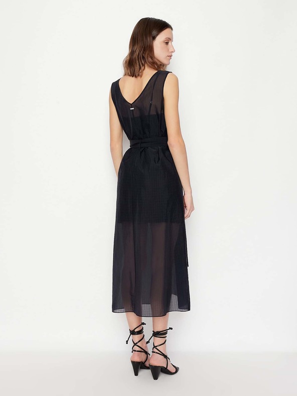 Armani Exchange Tamnoplava midi haljina Armani Exchange