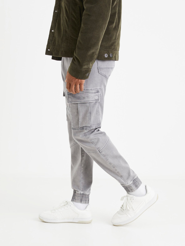 Celio Svijetlo sive muške hlače Celio