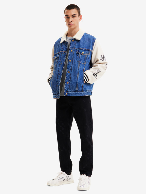 Desigual Desigual Wolf bijelo-plava muška traper jakna