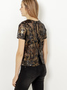CAMAIEU Crna prozirna cvjetna bluza CAMAIEU