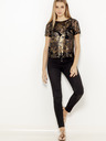 CAMAIEU Crna prozirna cvjetna bluza CAMAIEU
