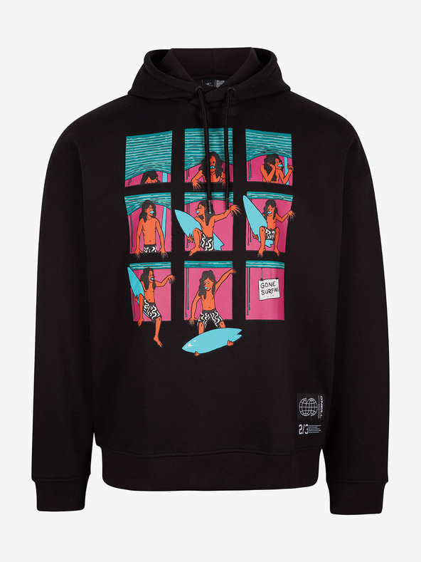 O'Neill Progresivna crna muška majica s kapuljačom O'Neill