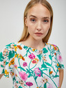 Orsay Zeleno-bijela bluza cvjetnog uzorka s vezanjem na leđima ORSAY