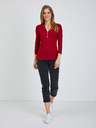 Orsay Crvena majica s rukavima tričetvrt dužine ORSAY