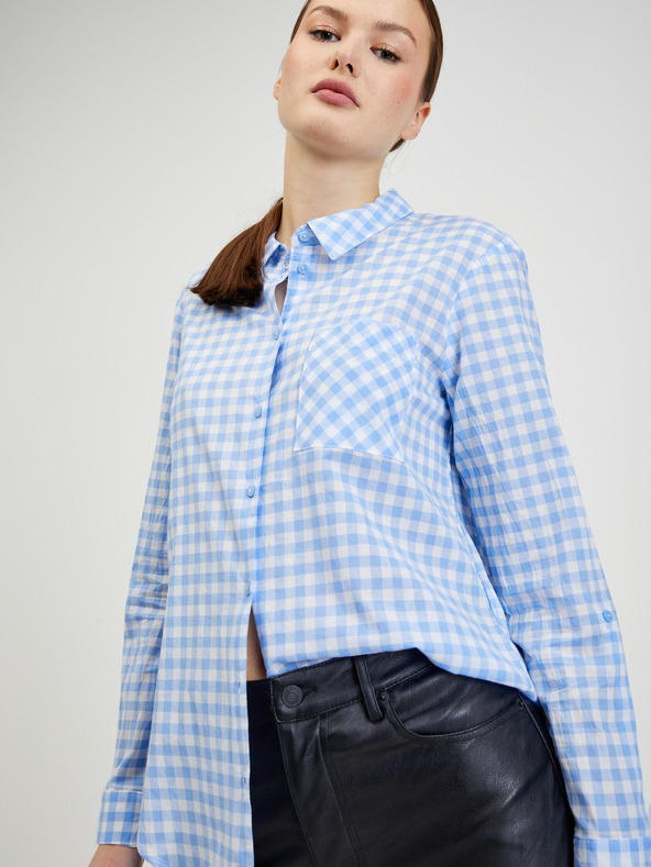 Orsay Svjetloplava ženska košulja na kockice ORSAY