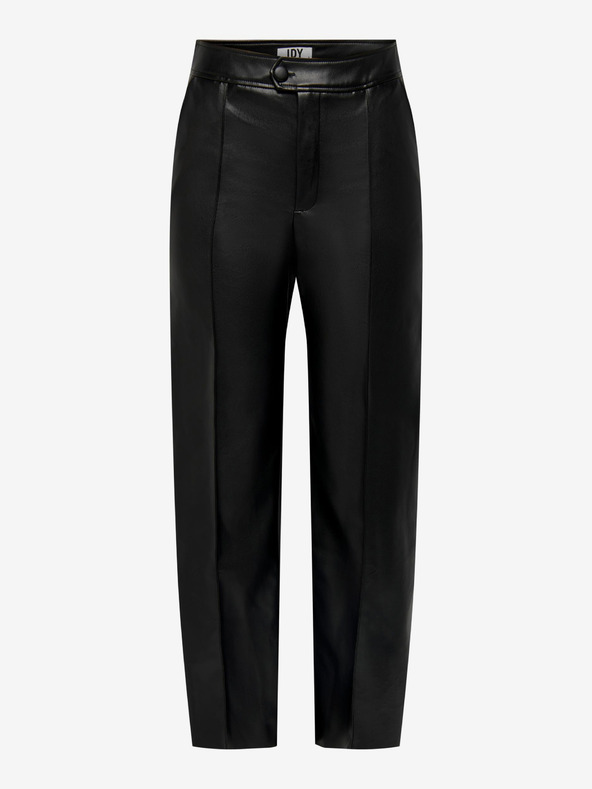 Jacqueline de Yong Crne ženske hlače od umjetne kože JDY Rex